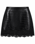 FALDA PANTALÓN COLETTE CROCO – NEGRO