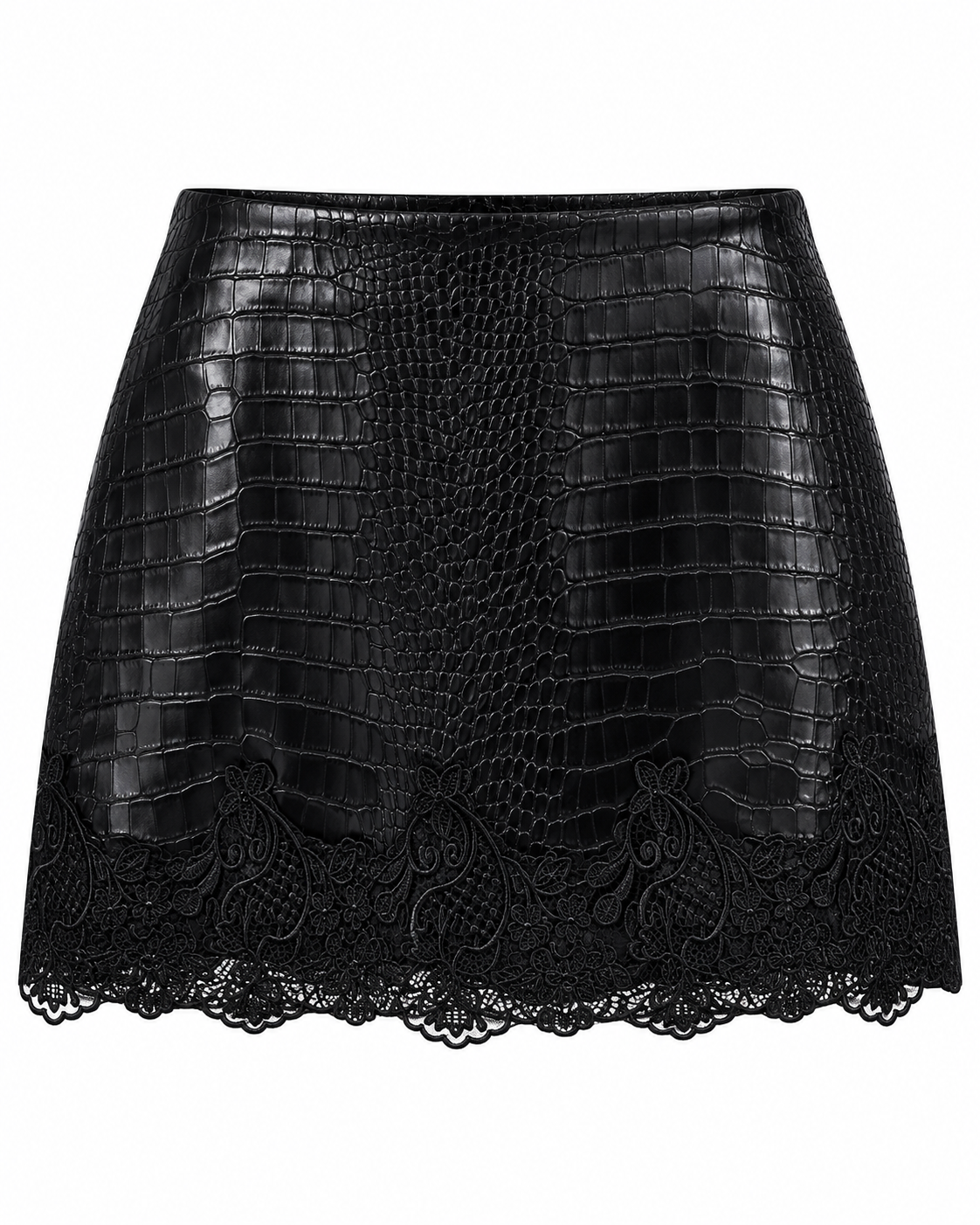 FALDA PANTALÓN COLETTE CROCO – NEGRO