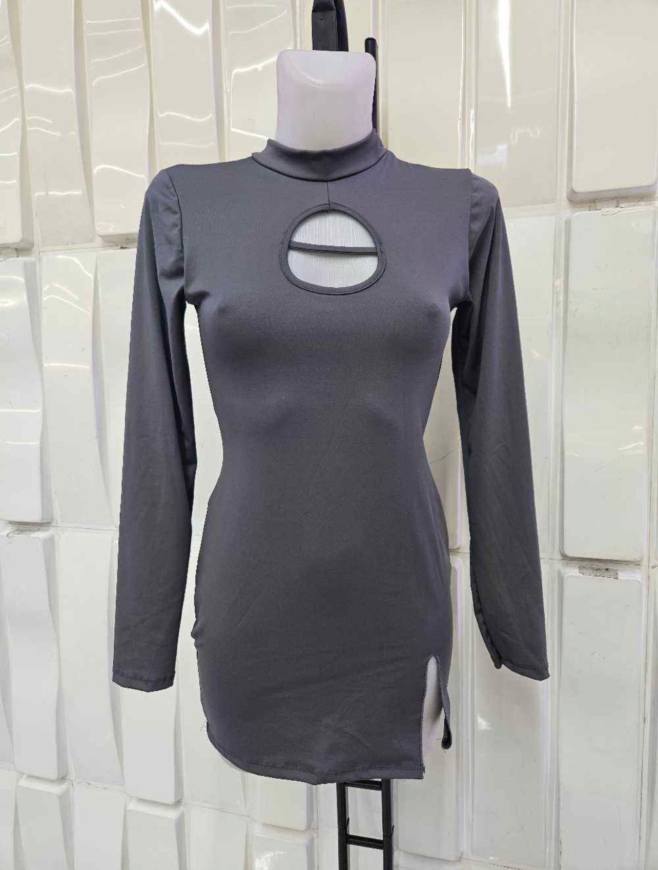 Vestido gris licra