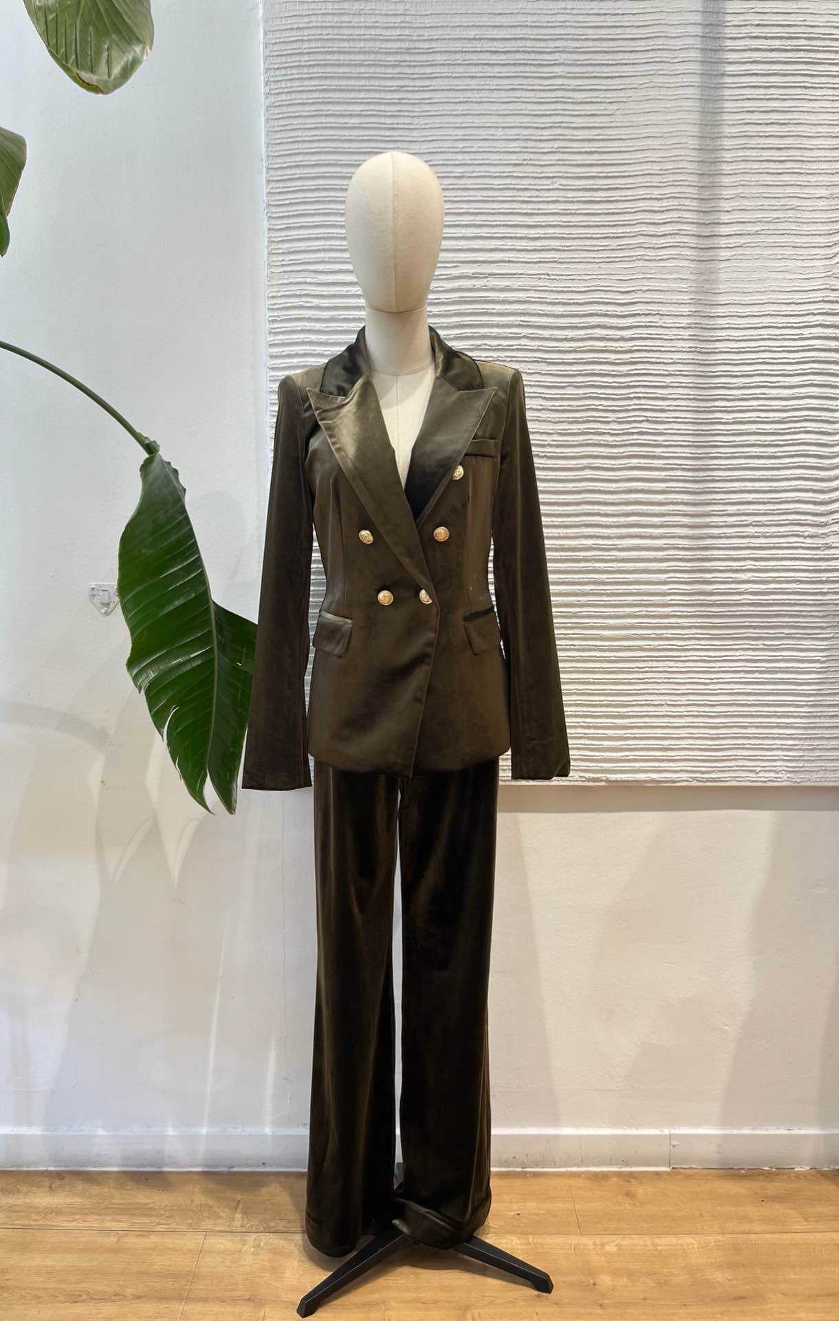 Blazer verde terciopelo