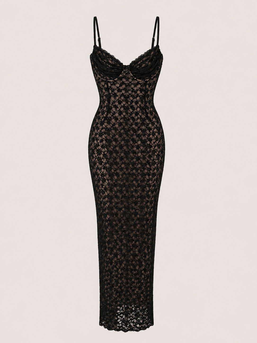 Vestido midi negro