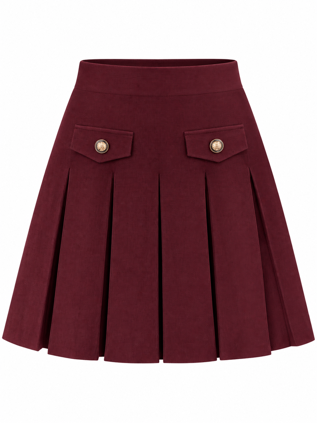 FALDA MINI TABLAS BURDEOS