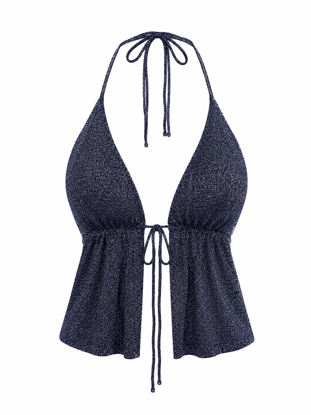 Top azul y brillo