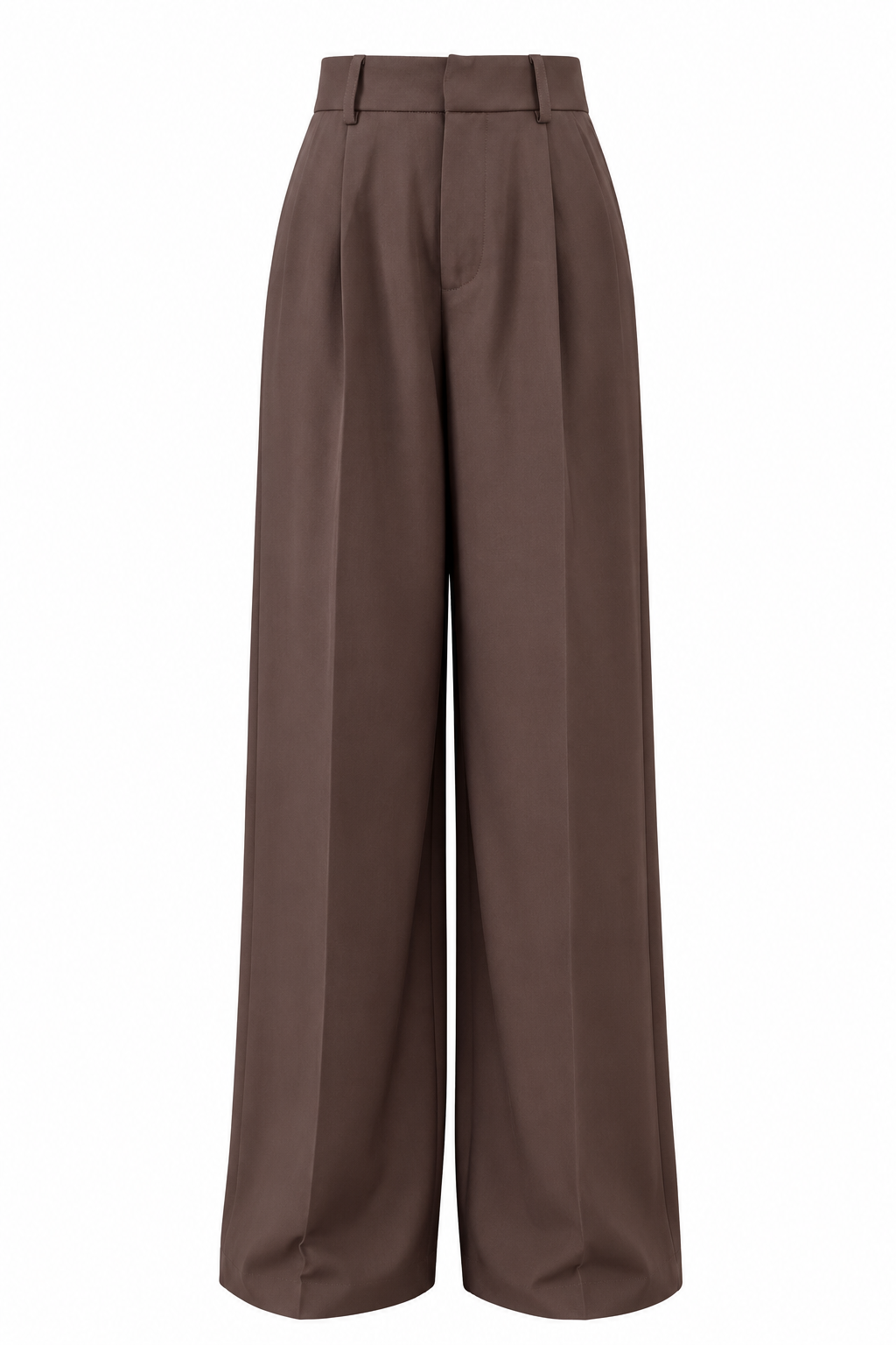 Pantalón sastre marrón  de pierna ancha