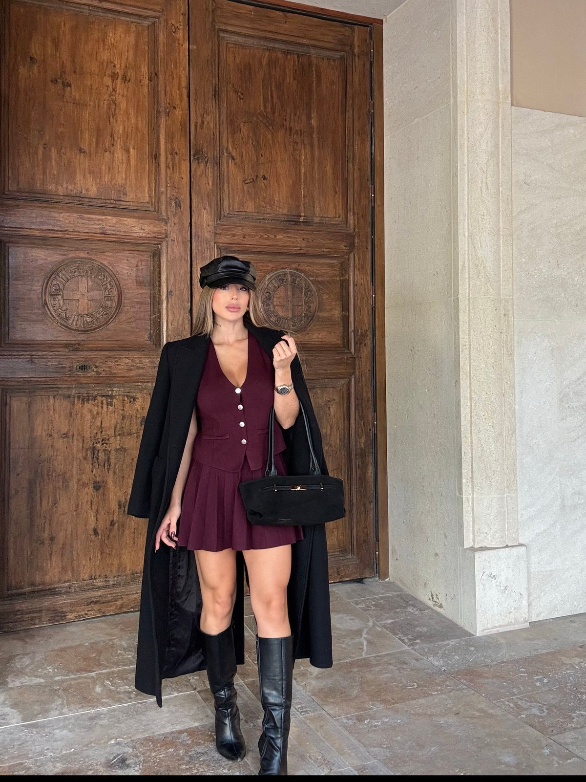 Falda Siena Burgundy