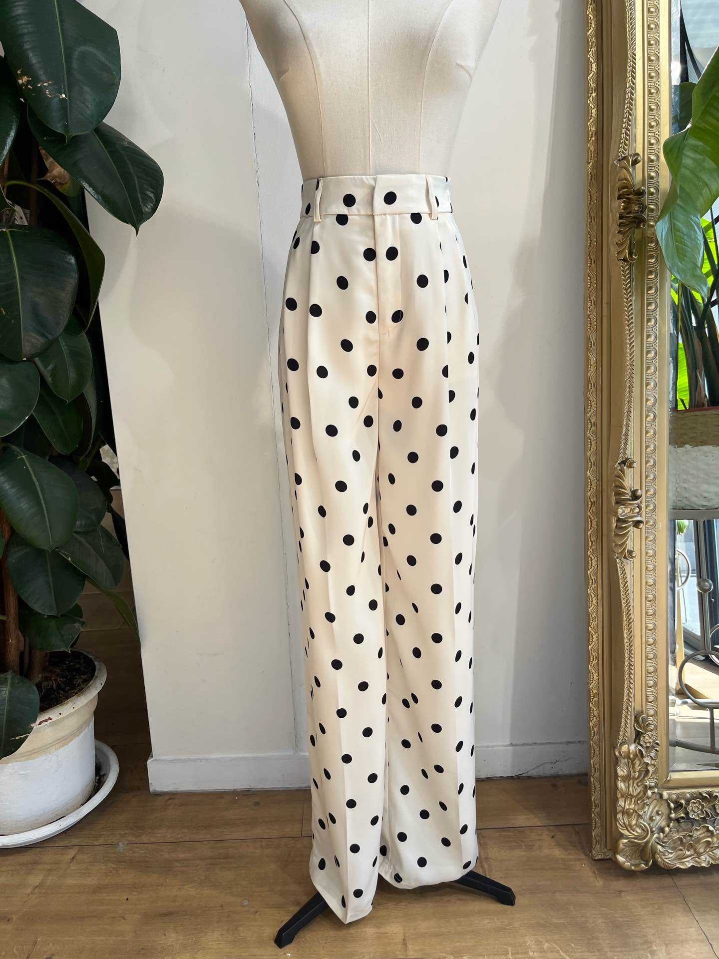 Pantalón lunier blanco y negro