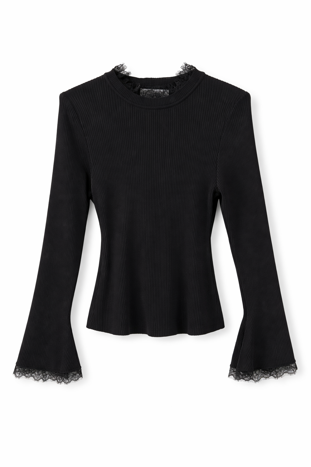 Spitzenstrickpullover