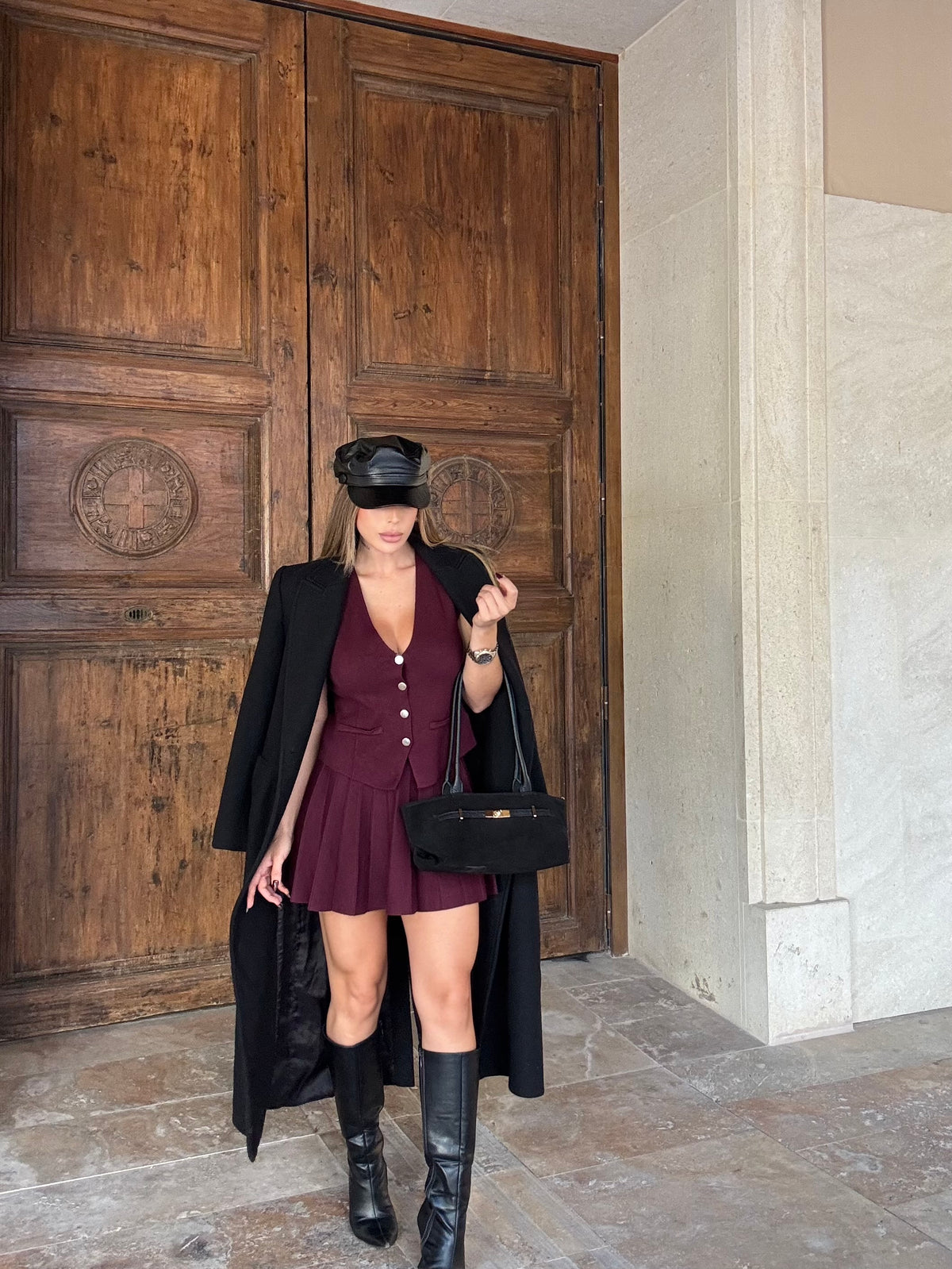 Falda Siena Burgundy