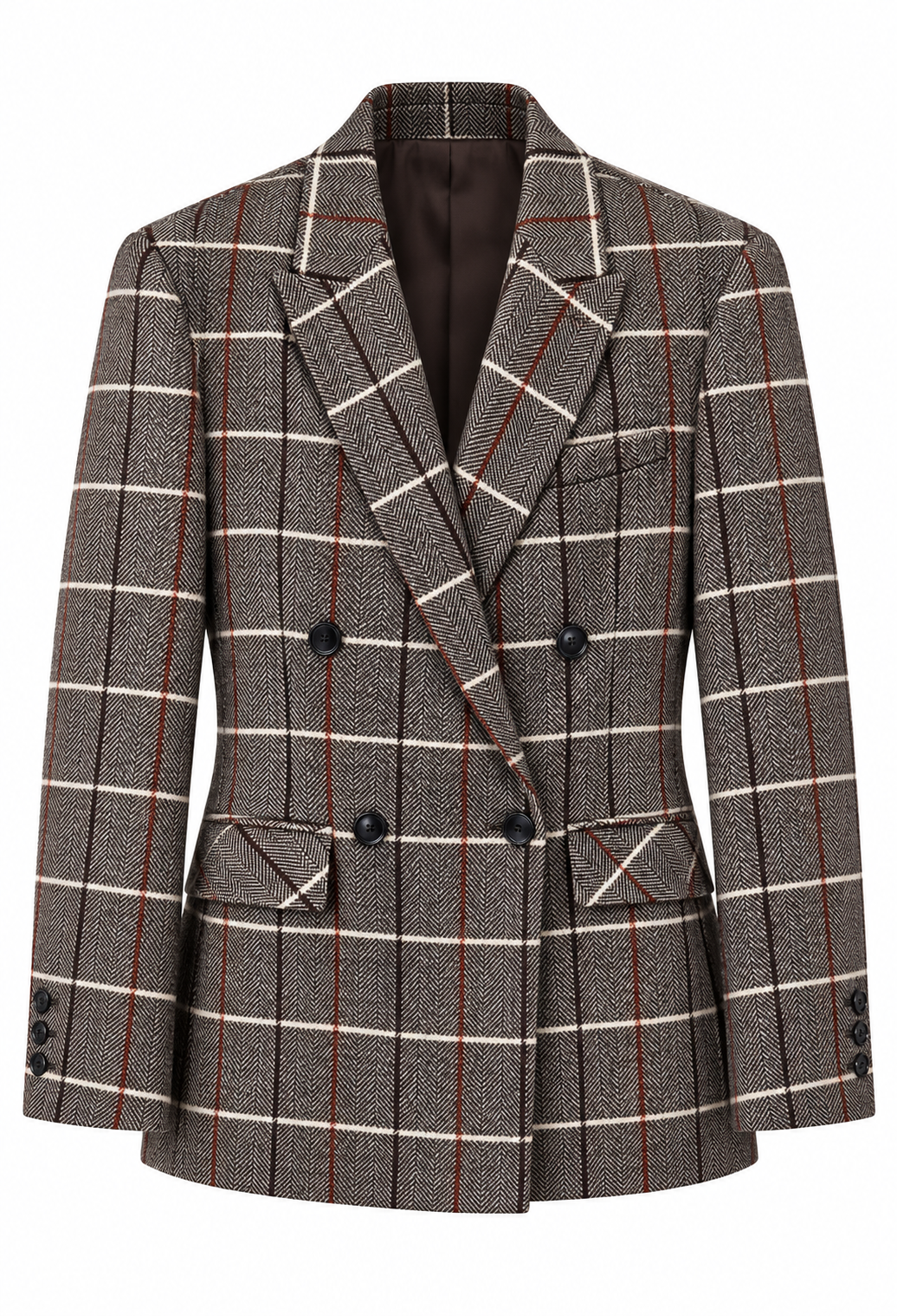 BLAZER MARGAUX HÉRITAGE – CUADROS CHOCOLATE