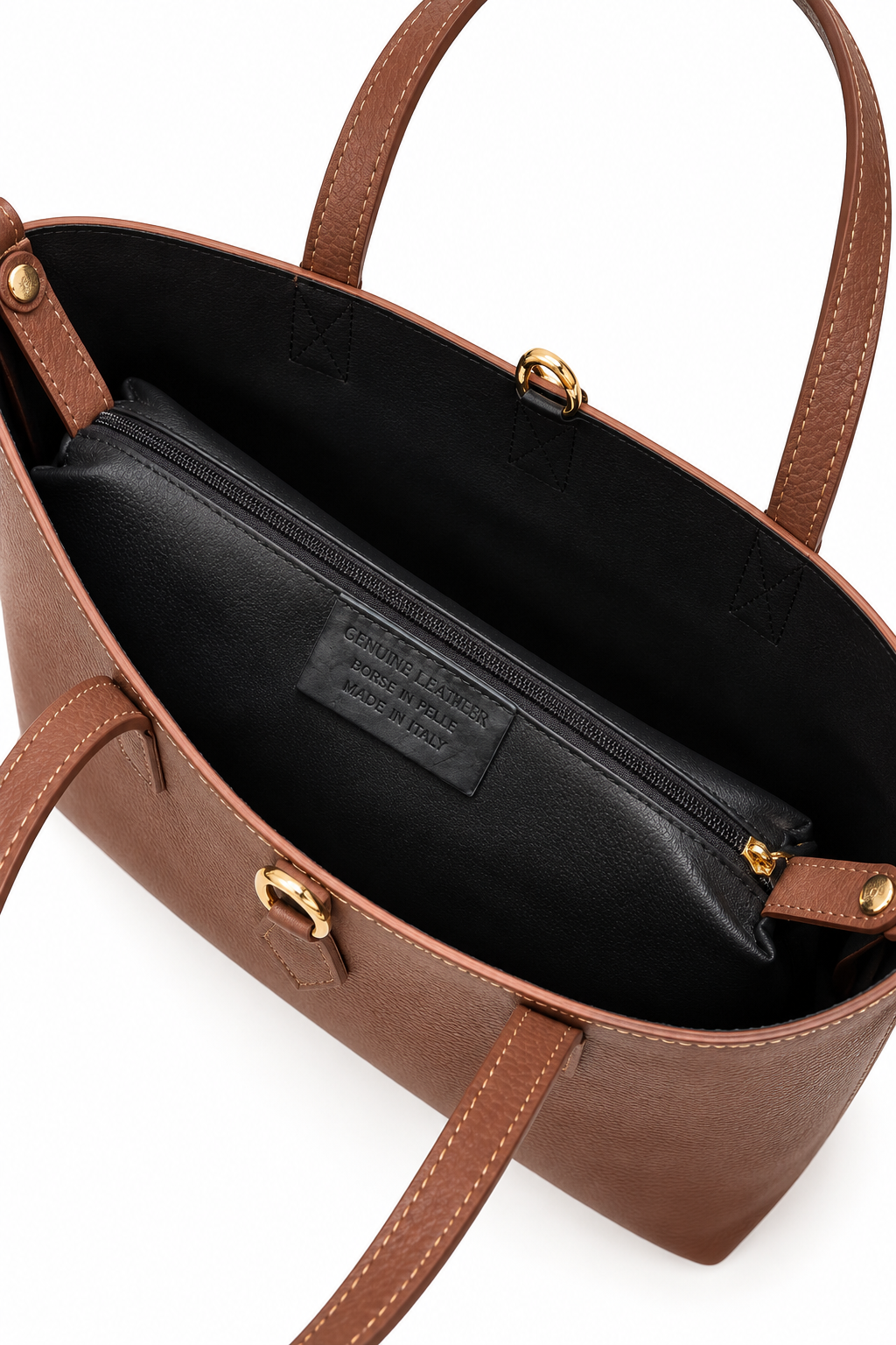 Bolso piel marrón