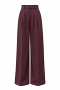 Pantalón sastre granate de pierna ancha