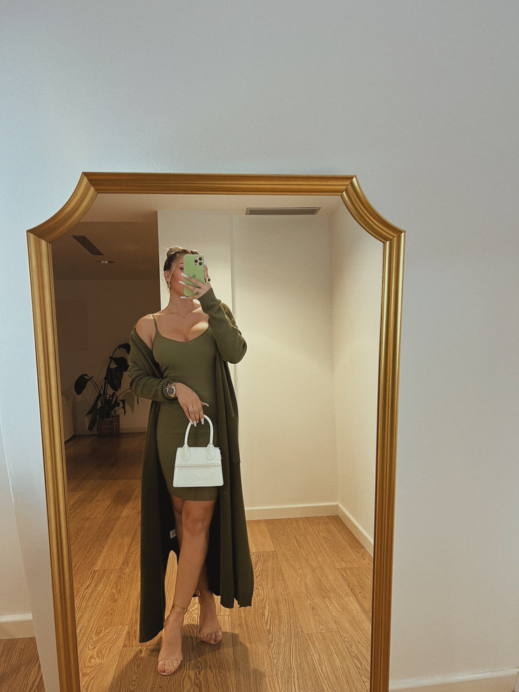 Vestido verde punto