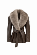 Chaqueta pelo efecto piel