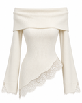 JERSEY CÉLESTE DENTELLE – MARFIL