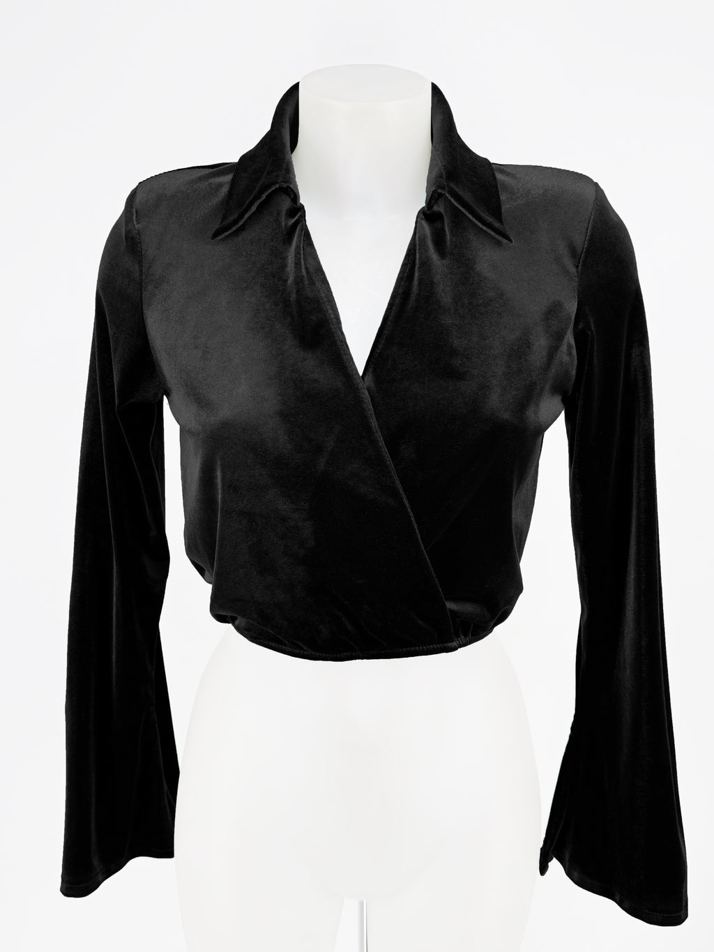 Schwarzes Samt-Top