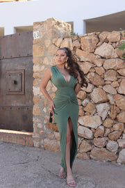 Vestido verde nudo