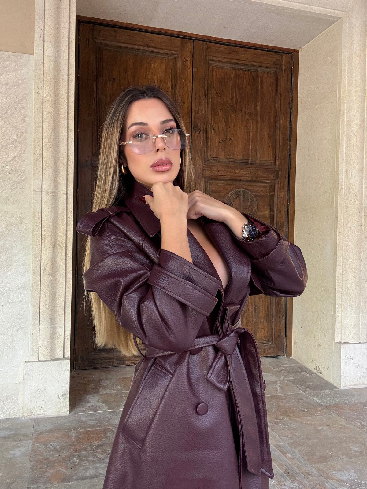 Trench Verona Burgundy