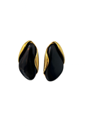 Pendientes negro y dorado