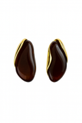 Pendientes dorado y marrón