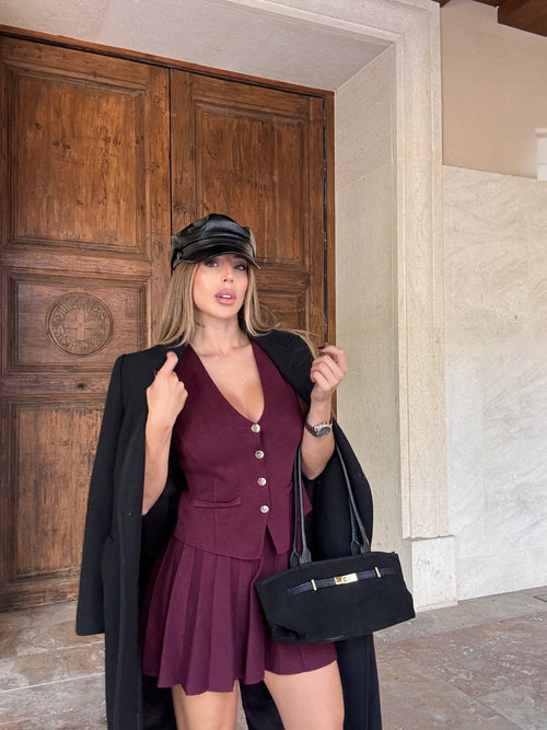 Falda Siena Burgundy
