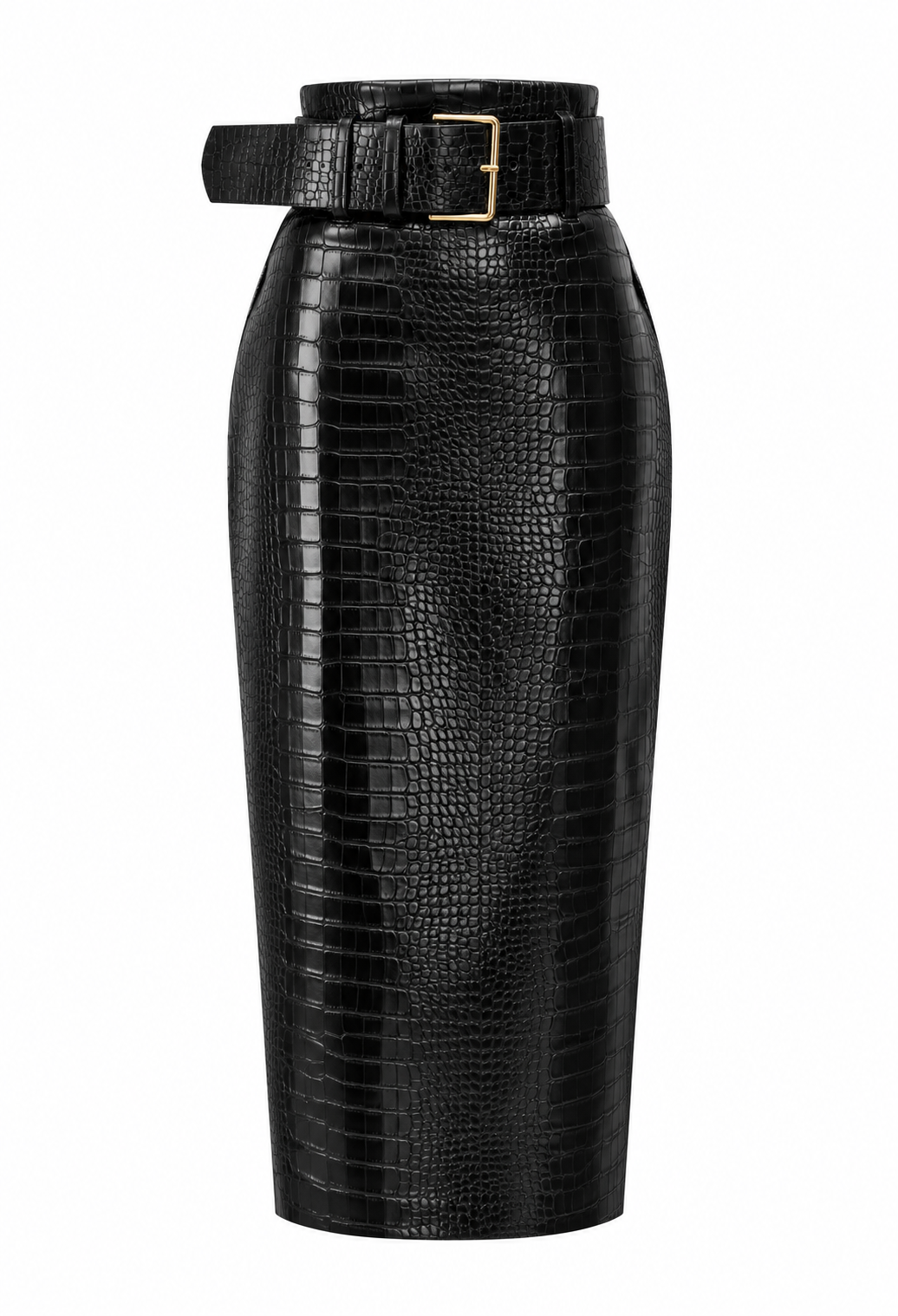 FALDA VALENTINA CROCO – NEGRO