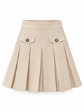 FALDA MINI TABLAS BEIGE