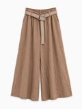 Pantalón lino con cinturón