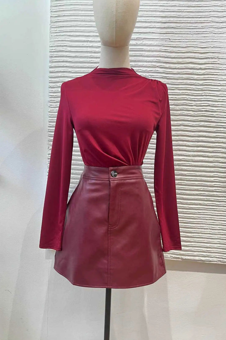 Falda vino  midi