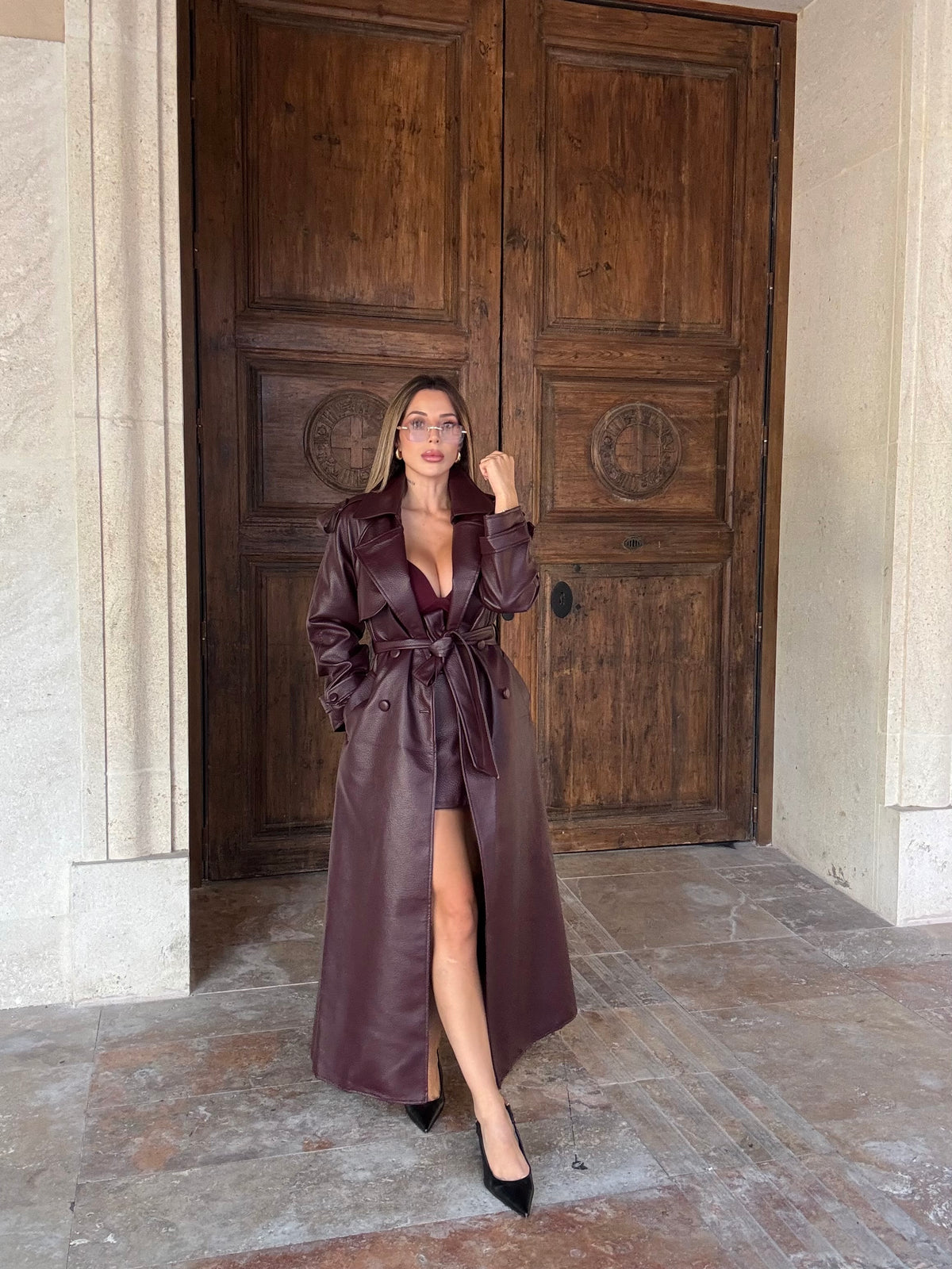 Trench Verona Burgundy