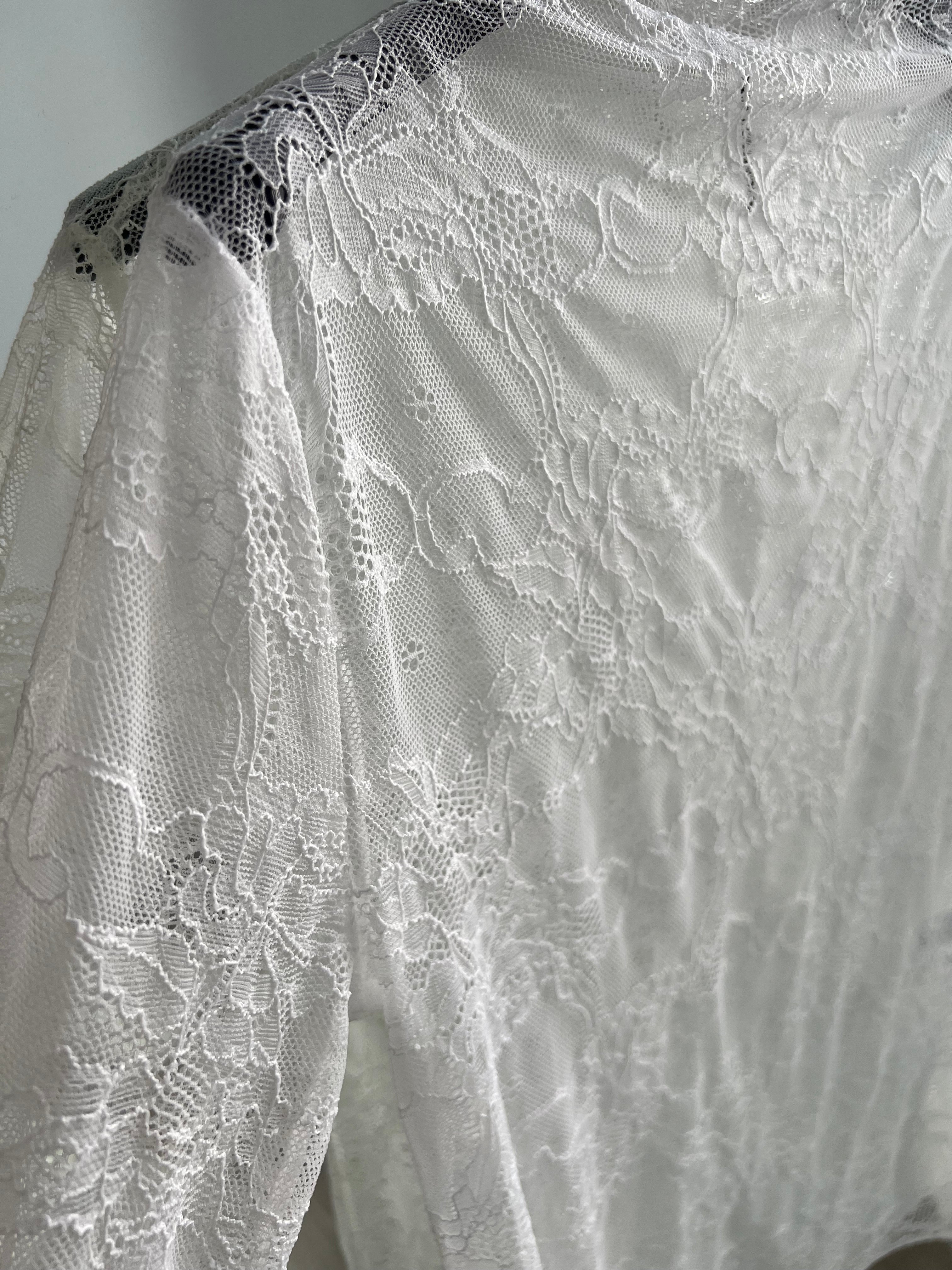 Camiseta encaje blanca