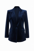 Blazer terciopelo azul