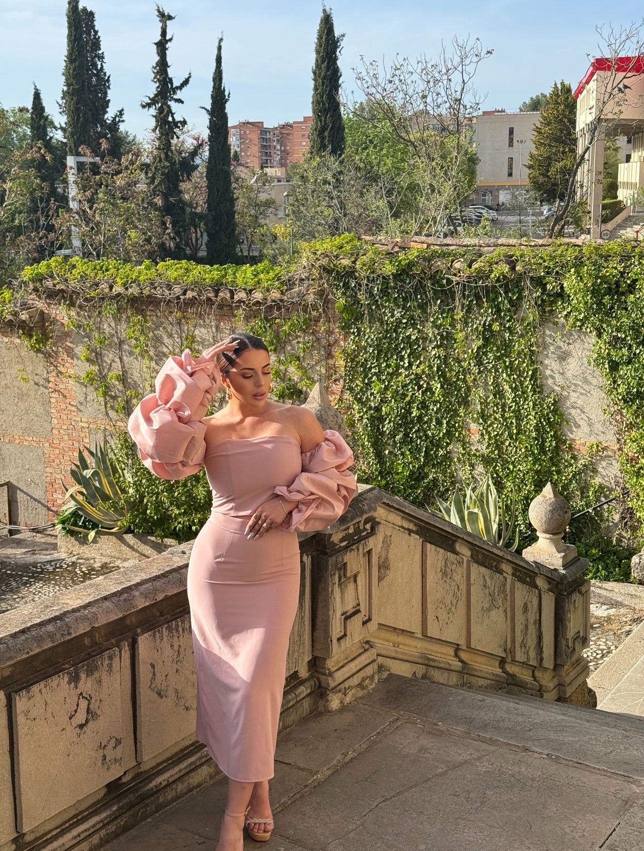 Conjunto dos piezas rosa
