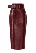 FALDA VALENTINA CROCO – BURDEOS