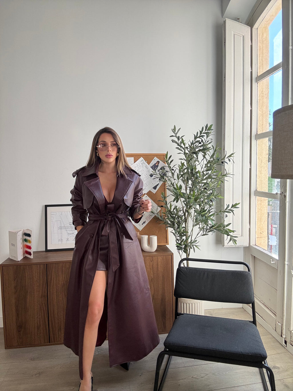 Trench Verona Burgundy