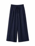 Marineblaue Leinenhose