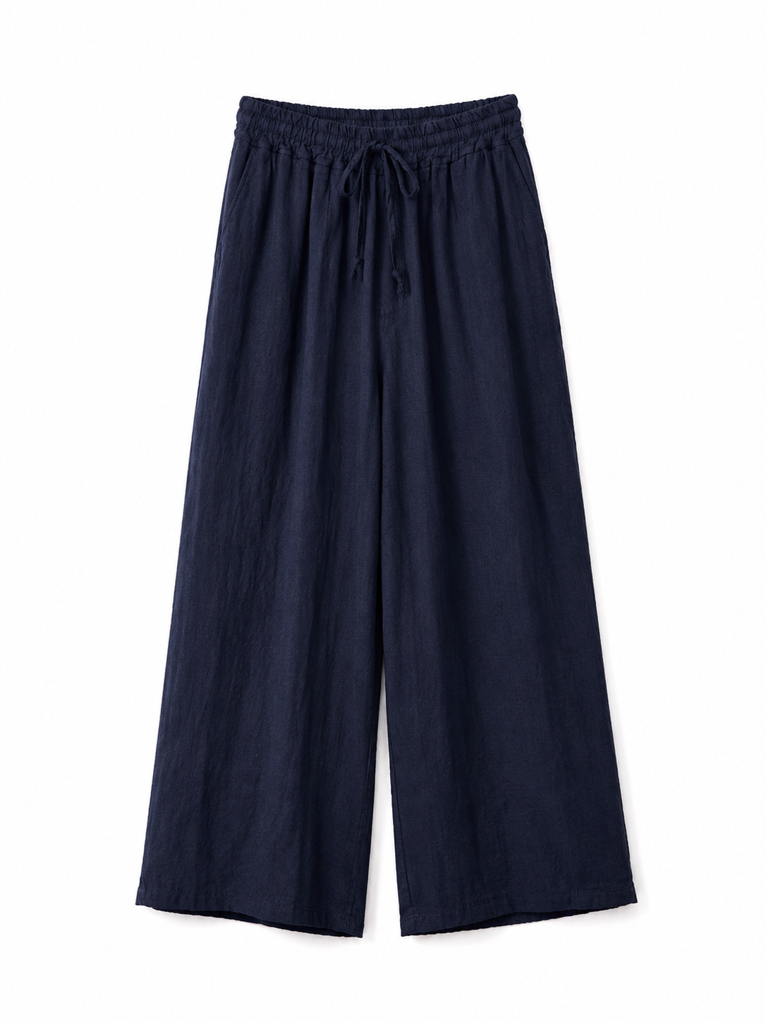 Pantalón lino azul marino