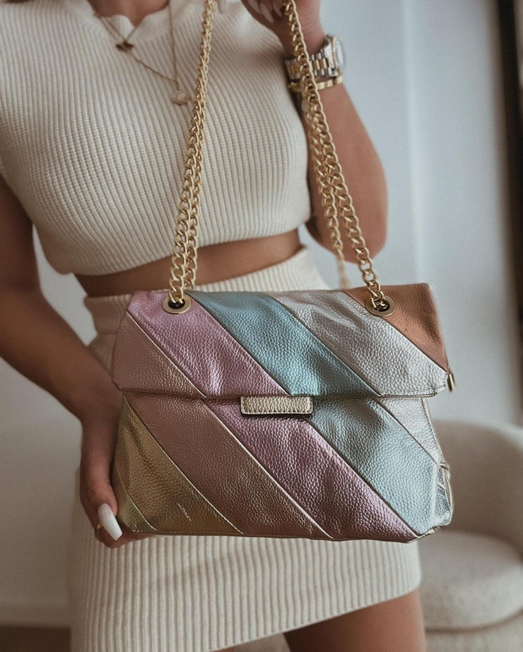 Bolso metalizado colores