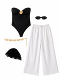 Pantalón lino blanco