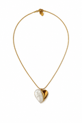 Collar Corazón Nácar & Dorado