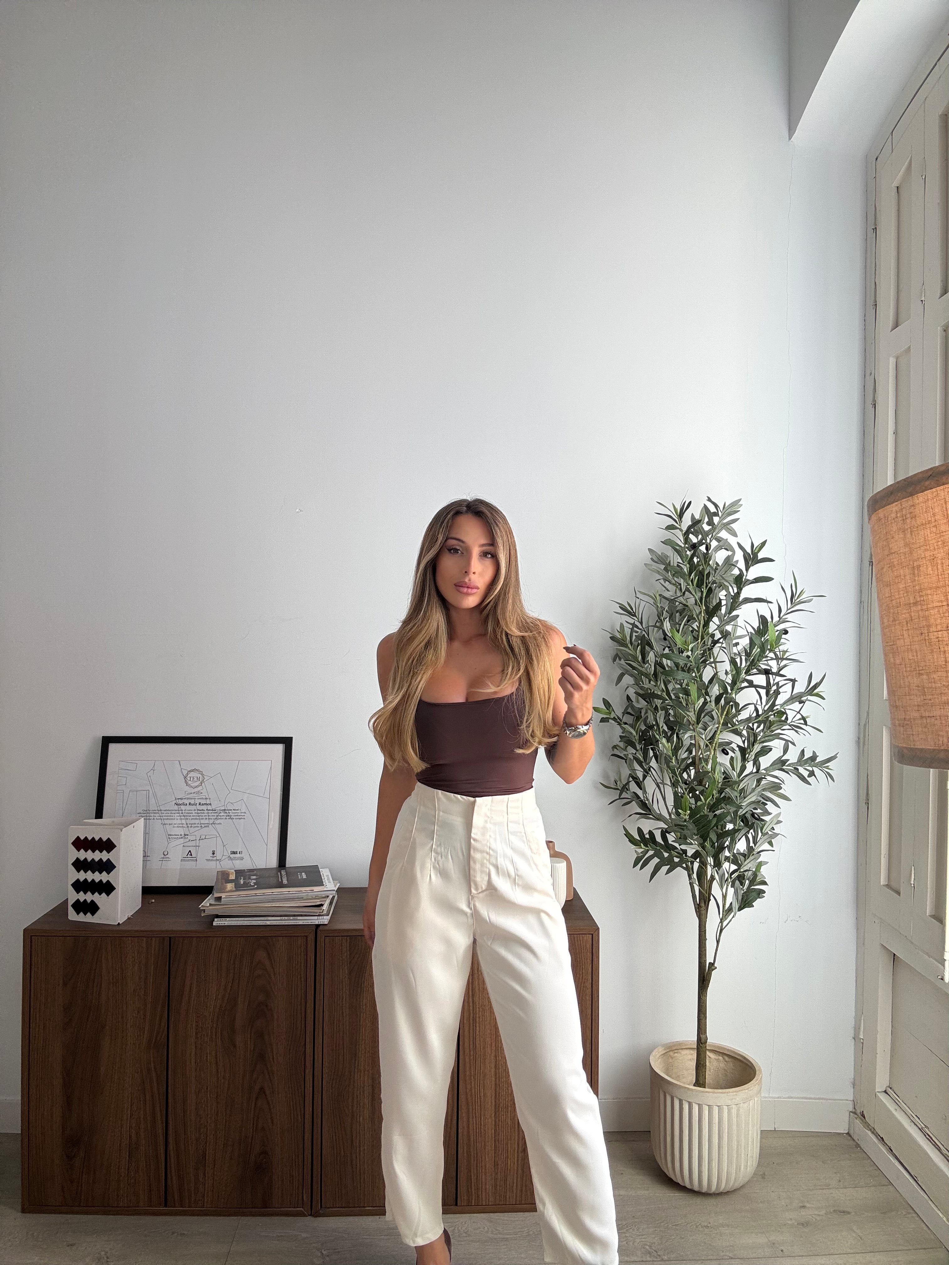 Pantalón crema M