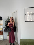 Falda vino midi