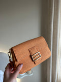 orange Basttasche