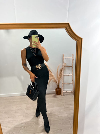 vestido negro canale