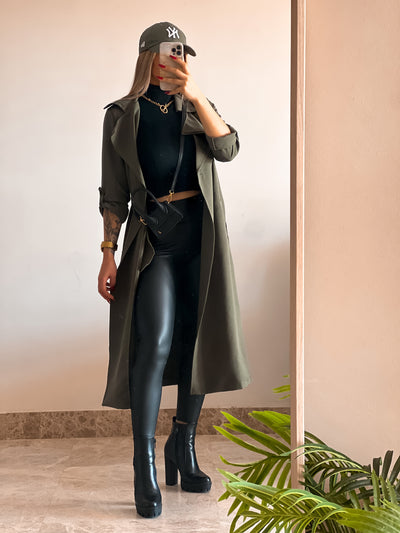 Leggins polipiel negro